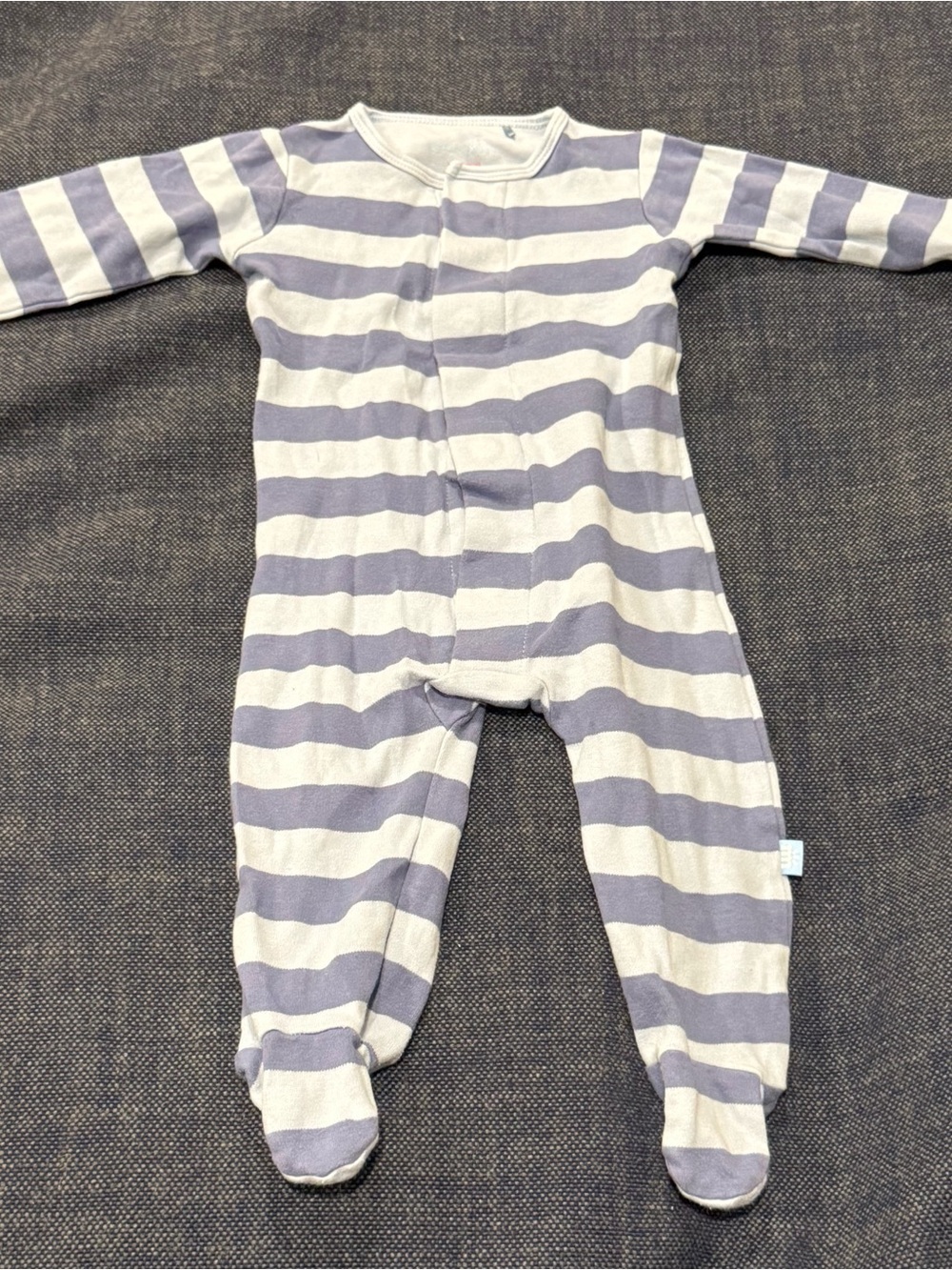 Magnetic Me Lavender and White Striped Footed One-Piece